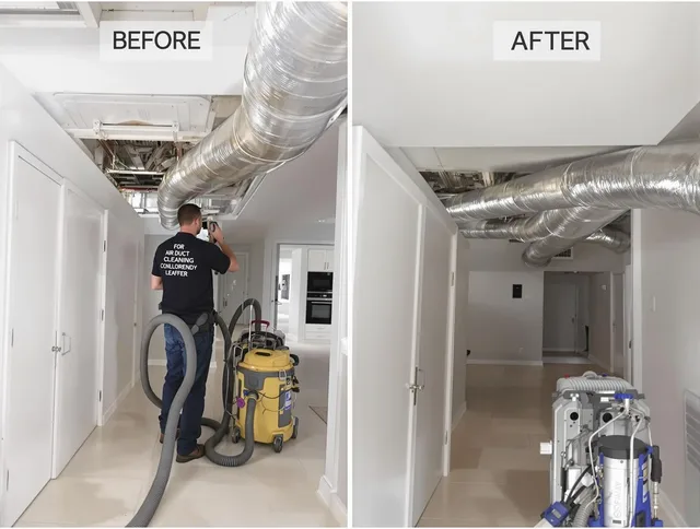 Somerset Air Duct Cleaning professional performing thorough air duct cleaning in Somerset